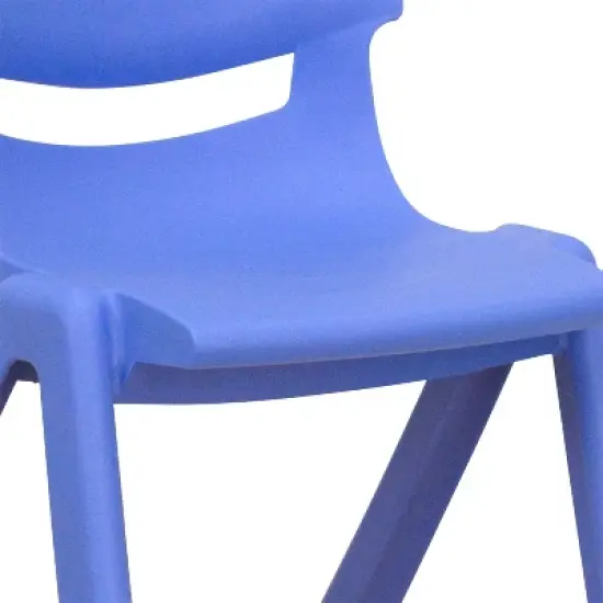 Flash Furniture 4 Pack Plastic Stackable School Chair with 12'' Seat Height image {4}