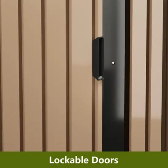 Metal Garden Shed ，Shed Outdoor Storage Shed with Sloping Roof and Vents, Slooping Roof Tool Shed for Backyard, Patio, Garden Yard，6 X 4 FT image {4}