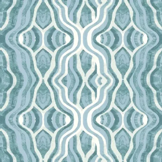 7.5'x7.5' Decorative Trim Scalloped Outdoor Market Umbrella Blue - Opalhouse&trade; designed with Jungalow&trade; image {5}