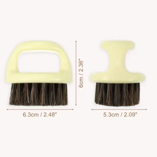 Unique Bargains Men's Pocket Bristles Face Beard Brush image {3}