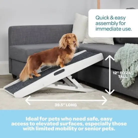 Carlson Heritage Indoor Dog Ramp - Gray/White image {3}