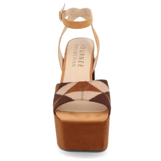 Journee Collection Womens Asherby Tru Comfort Foam High Heel Platform Sandals image {5}