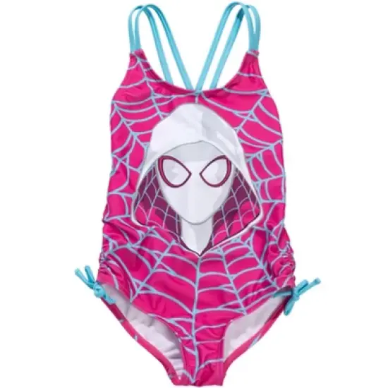 Marvel Spider-Man Ghost-Spider Girls One Piece Bathing Suit Little Kid image {8}