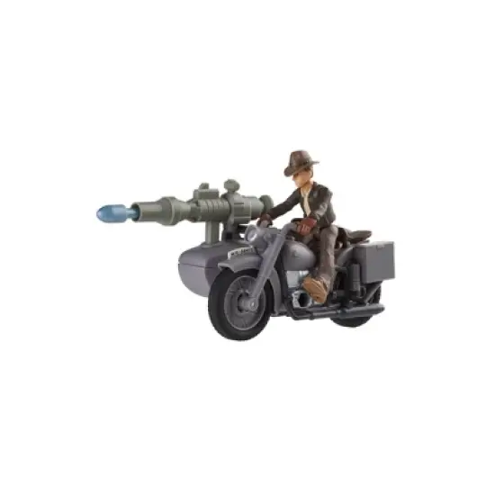 Hasbro Indiana Jones Worlds of Adventure Action Figure with Motorcycle and Sidecar image {8}