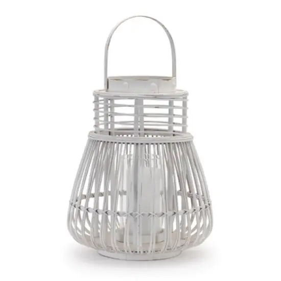 Woven Rattan Lantern 14.5"H image {1}