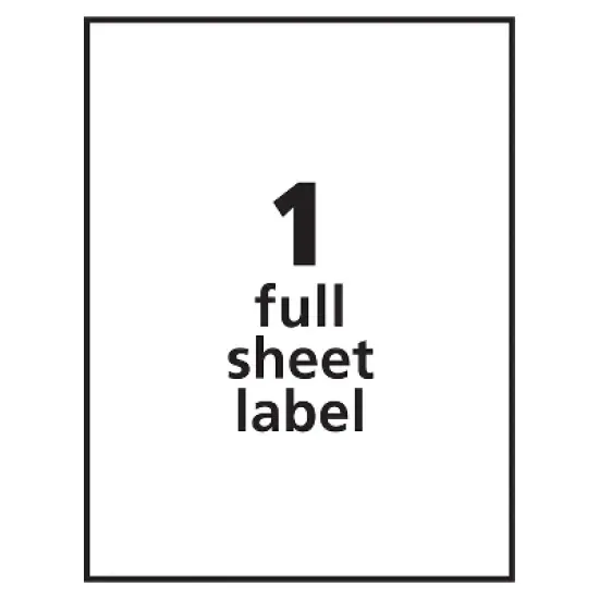 Avery Full-Sheet Labels with TrueBlock Technology Inkjet 8 1/2 x 11 White 100/Box 8465 image {3}