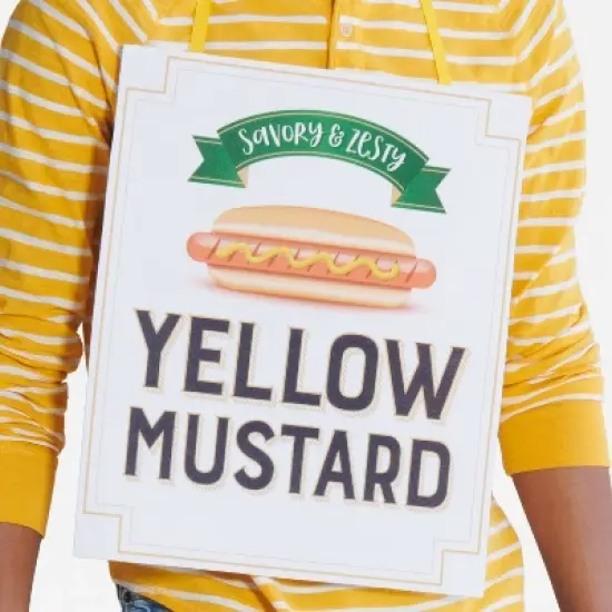 2pc Adult Mustard Halloween Costume Accessory Set - Hyde and EEK! Boutique&trade;: Headpiece & Labels image {2}