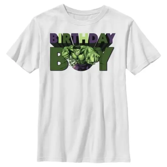 Boy's Marvel Birthday Boy Hulk T-Shirt image {3}