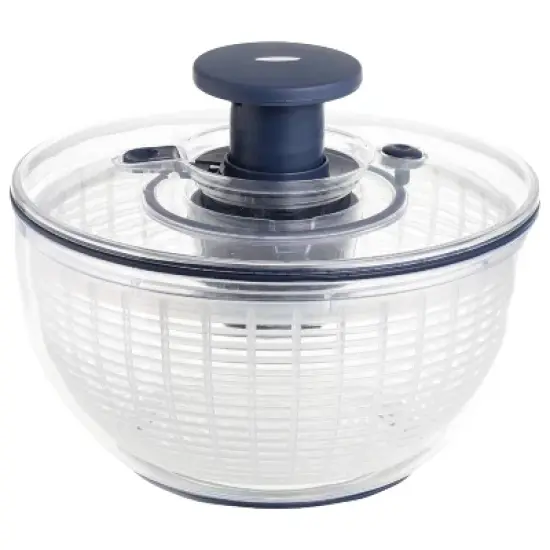 Luminuxe Salad Spinner Lettuce Spinner Vegetable Cleaner and Dryer, One-Handed Use, Built-in Draining System for Fresh, Crisp Clean Salad - 5.3 Quarts image {9}