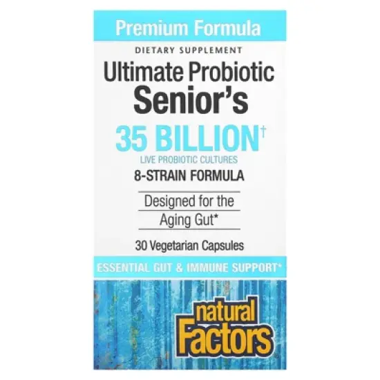 Natural Factors Ultimate Probiotic, Senior's, 35 Billion CFUs, 30 Vegetarian Capsules image {3}