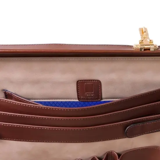 McKlein Coughlin Leather 4.  Expandable Attache Briefcase - Brown image {4}