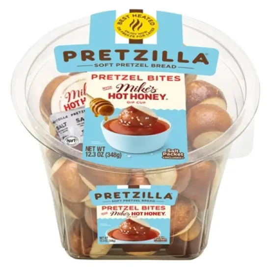Pretzilla Soft Pretzel Bites Tub Hot Honey Dipping Sauce - 12.3oz image {2}