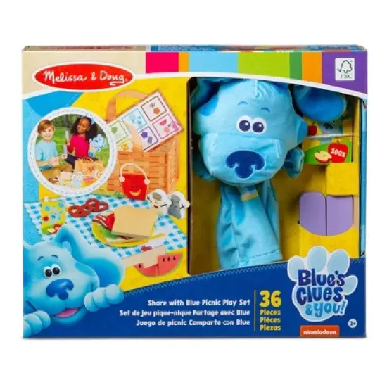 Melissa & Doug Blues Clues & You! Share with Blue Picnic Play Set with Hand Puppet image {4}