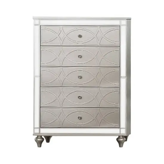 2pc La Mesa Bed and Chest Set Silver - HOMES: Inside + Out image {2}