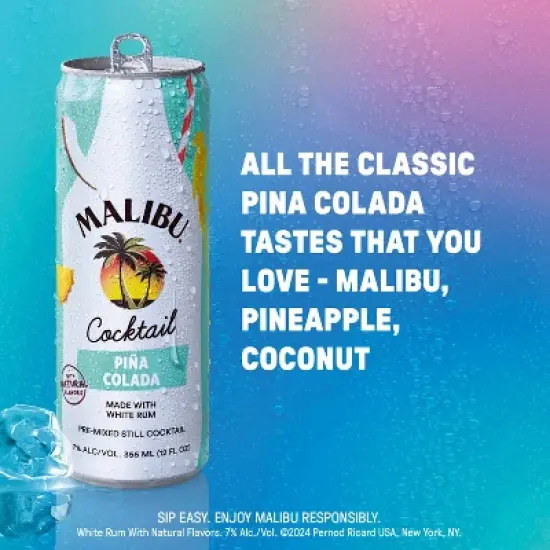 Malibu Pina Colada 4pk/355ml Cans image {3}