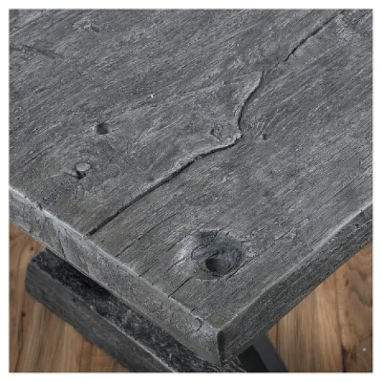 Capri 7pc Light Weight Concrete Patio Dining Set with Cushions - Gray - Christopher Knight Home image {3}