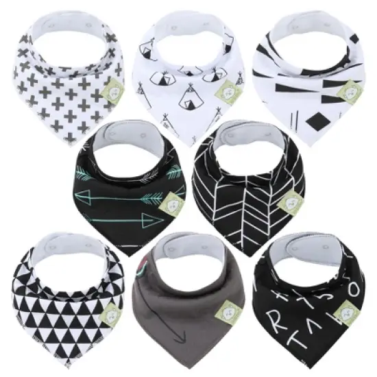 8pk Organic Baby Bandana Bibs, Baby Drool Bibs for Baby Boy, Girl, Baby Bibs for Infant, Newborn image {13}