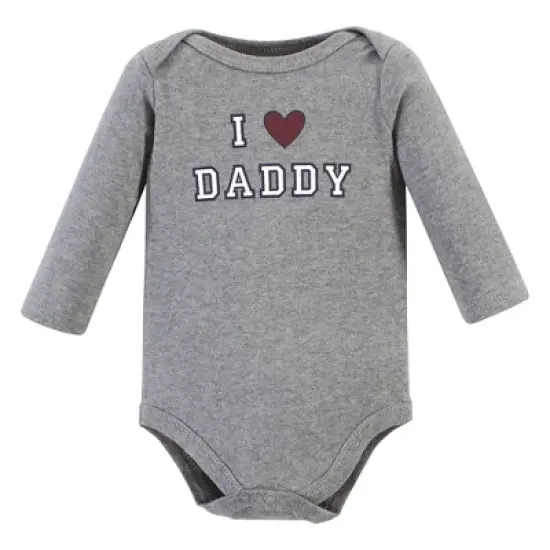 Hudson Baby Infant Boy Cotton Bodysuit and Pant Set, Boy Daddy Long Sleeve image {2}