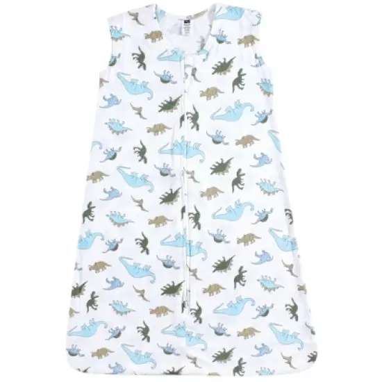 Hudson Baby Infant Boy Cotton Sleeveless Wearable Sleeping Bag, Sack, Blanket, Dinosaurs image {2}
