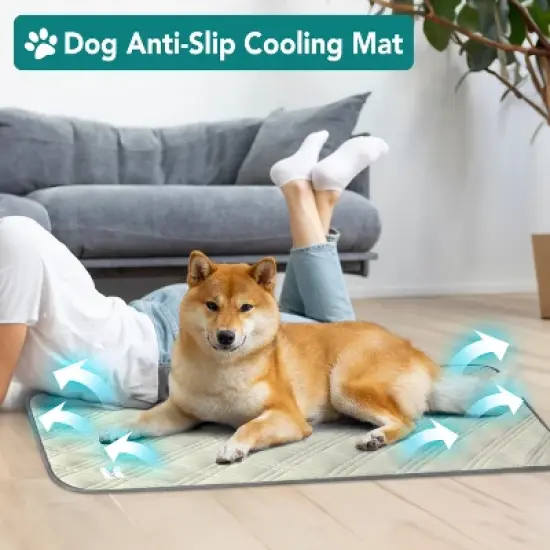 PetAmi Waterproof Cooling Blanket Mat for Dog Cat Pet, Anti Slip Indoor Cool Pad, Q-MAX Sofa Couch Bed Crate Cover image {4}