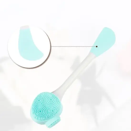Unique Bargains Silicone Multifunction Handheld Facial Cleansing Brush 6.3"x1.57" 1 Pc image {4}