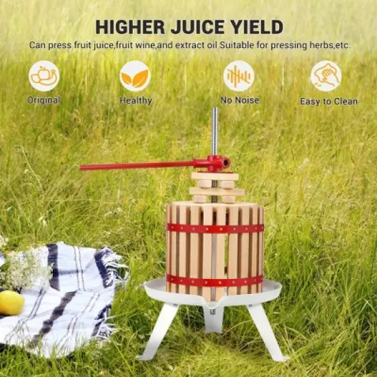 3.2 Gal Manual Fruit Wine Press With A Filter Bag, Manual Juice Maker, Hand Juicer Squeezer image {5}
