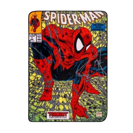 Surreal Entertainment Marvel Comics Spider-Man Comic Book Cover Fleece Throw Blanket | 45 x 60 Inches image {9}