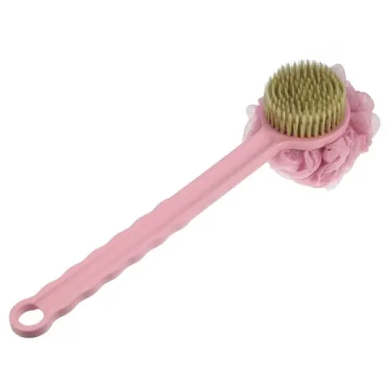 Unique Bargains Double Side Long Handle Bath Brush 15.35"x4.72"x4.13" 1 Pc image {9}