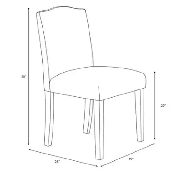 Alex Camel Back Dining Chair in Damask - Skyline Furniture image {6}