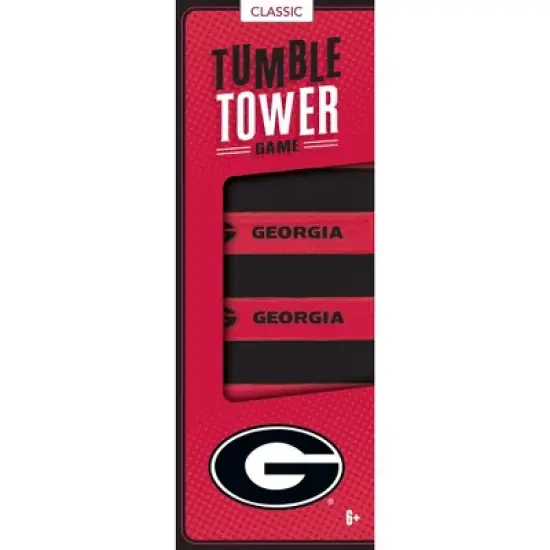 MasterPieces Real Wood Block Tumble Towers - NCAA Georgia Bulldogs image {1}