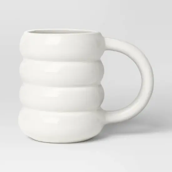 14oz Stoneware Artisan Mug White - Room Essentials&trade; image {3}