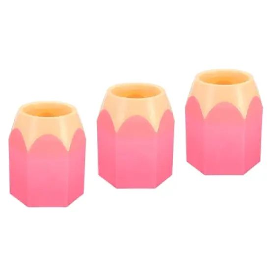 Unique Bargains Desk Cute Pencil Shape Pen Pencil Holders 3 Pcs image {7}