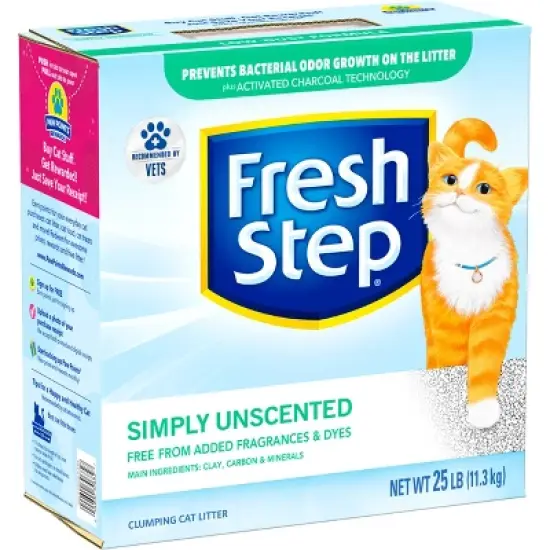 Fresh Step - Simply Unscented Litter - Clumping Cat Litter - 25lbs image {2}
