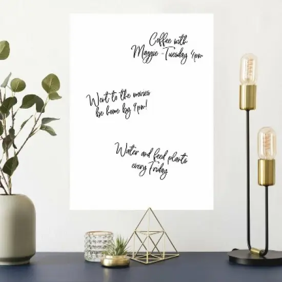 Basics Dry Erase Memo Board Peel and Stick Giant Wall Decal White/Black - RoomMates image {2}