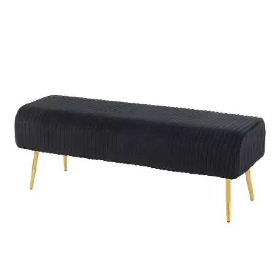 51" Marla Glam Pleated Bench - LumiSource image {2}