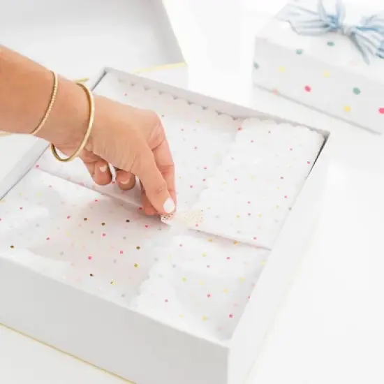 Gift Box White/Gold  - Sugar Paper&trade; + Target image {1}