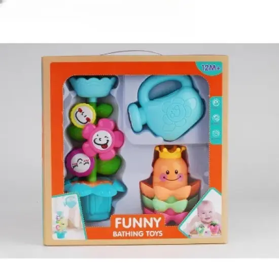 3 Pieces Bath Toys for Toddlers, Flower Waterfalls Waterwheel Bath Tub Toys with Suction Cup for Toddlers 1-3 image {2}