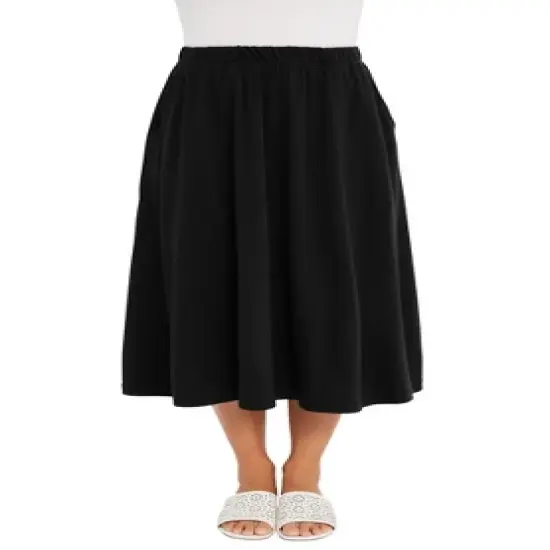 Jessica London Women&rsquo;s Plus Size Soft Ease Midi Skirt image {4}