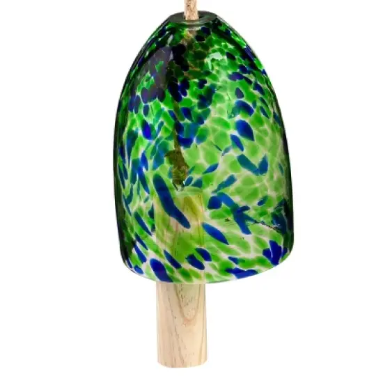 Evergreen 7"H Turquoise Confetti Chime image {2}
