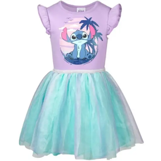 Disney Lilo & Stitch Raya and the Last Dragon Encanto Moana Mirabel Sisu Girls Dress Tulle Dress Little Kid to Big Kid image {10}