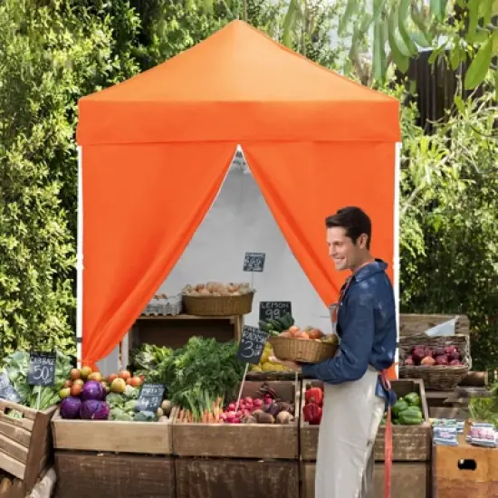 EAGLE PEAK 5x5 FT Pop up Canopy Instant Portable Tent with 4-Side Wall Panels image {13}