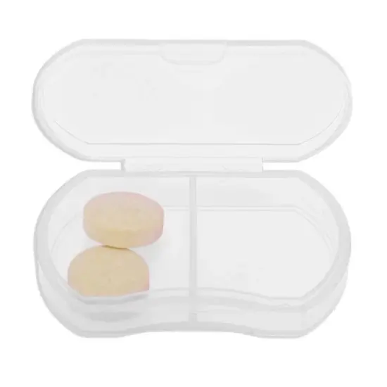 Unique Bargains 2 Grid Portable Mini Pill Case 1 Pc image {1}