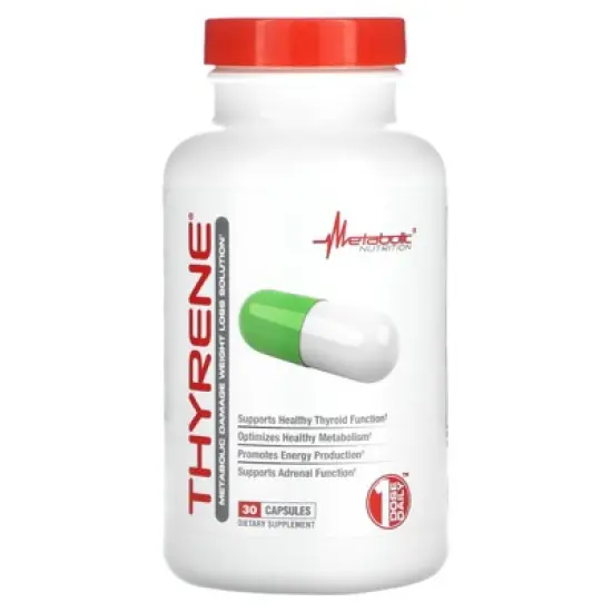 Metabolic Nutrition Thyrene, Metabolic Damage Weight Loss Solution, 30 Capsules image {4}