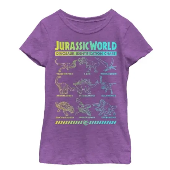 Girl's Jurassic World: Fallen Kingdom Dinosaur Identification Card T-Shirt image {2}