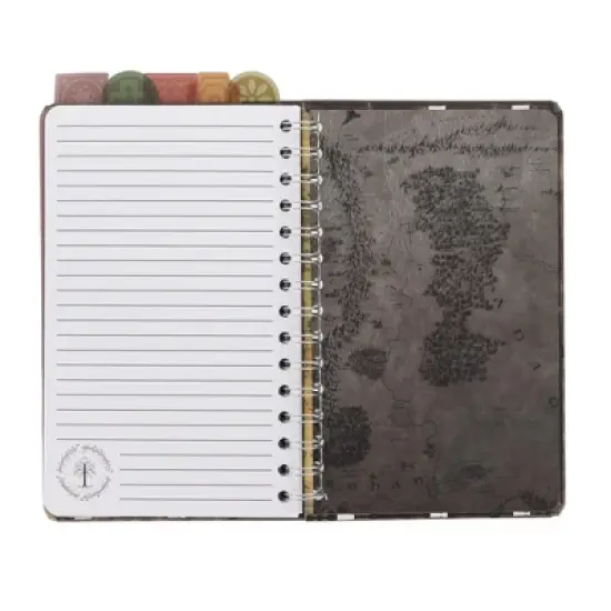 Silver Buffalo The Lord Of The Rings Map Of Middle-earth 5-Tab Spiral Notebook With 75 Sheets image {3}