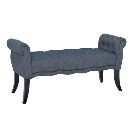 Madison Roll Arm Bench - Linon image {11}