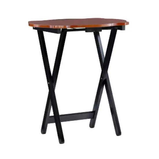 Austin Tray Table Set Black/Hazelnut - Powell Company image {4}