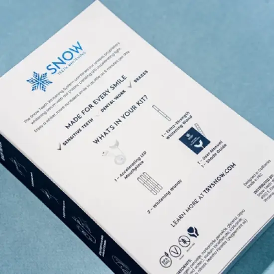 Snow All-in-One Teeth Whitening At Home System Gift Set - Safe for Sensitive Teeth, Braces, Bridges, Crowns, Caps & Veneers image {8}