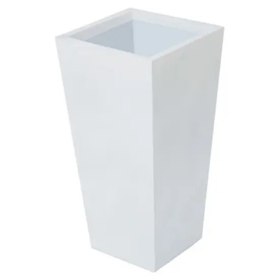 LuxenHome Square Tapered 24.2" Tall Planter White image {16}