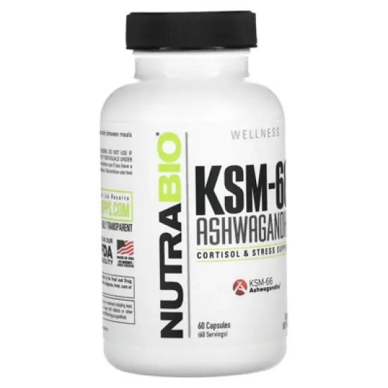 NutraBio KSM-66&reg;, Ashwagandha, 60 Capsules (600 mg per Capsule) image {3}